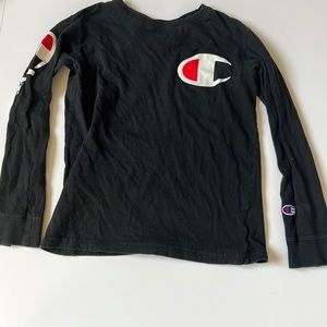 Champion long sleeve black shirt for boys size small